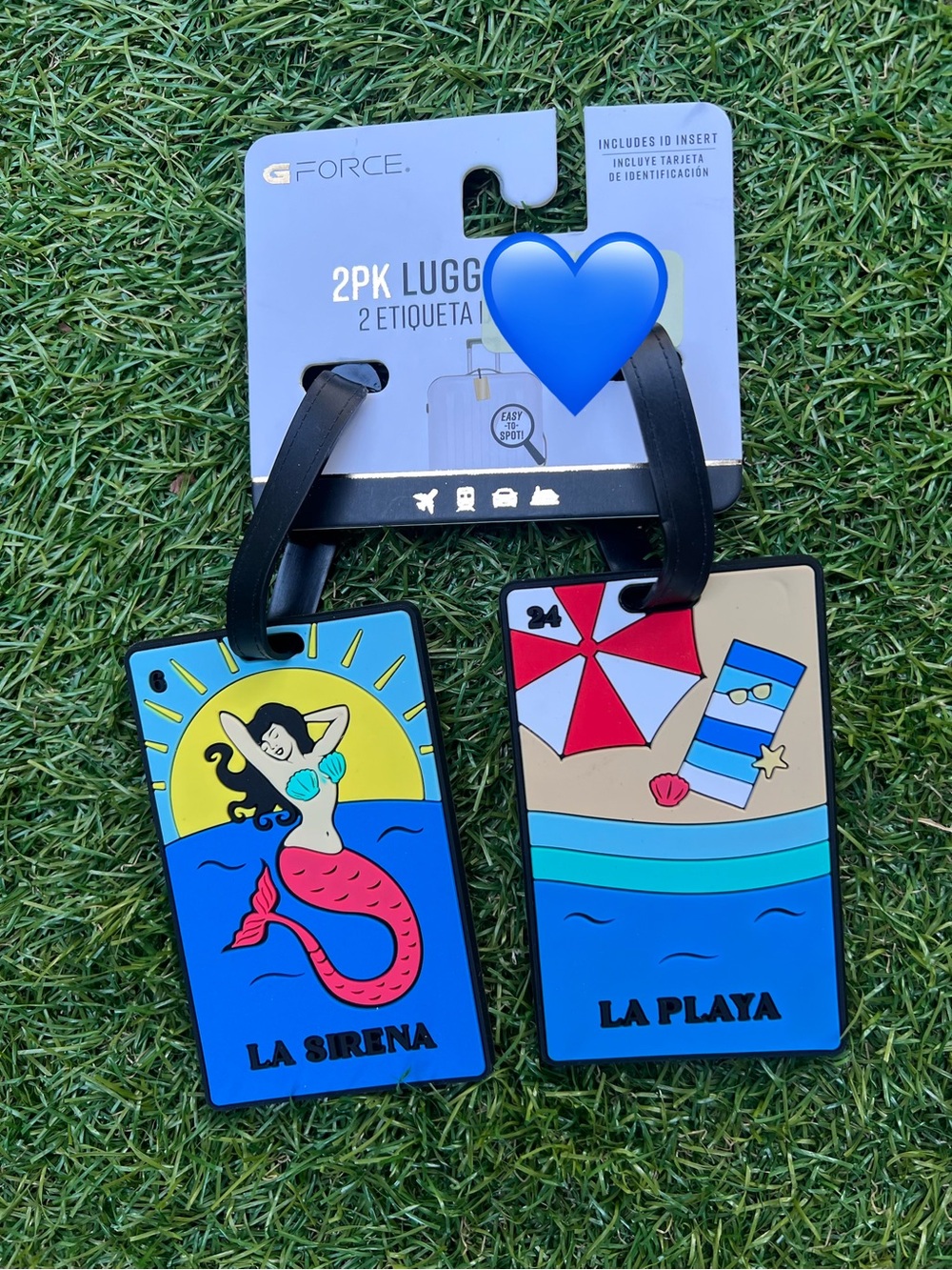 Lotería La Sirena & La Playa Luggage Tag Set  2pcs